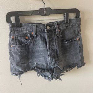 Vintage Levi's 501 Distressed Denim Shorts Women's Size 26
